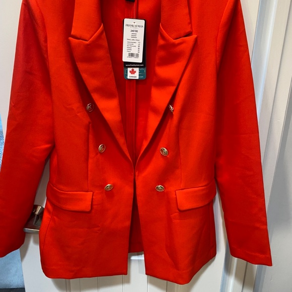 NWT Frank Lyman orange blazer size 10  $306 - Picture 4 of 6